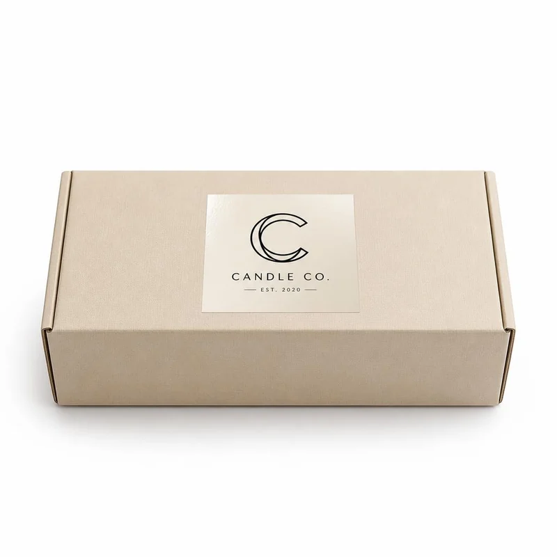 Custom candle mailer box with insert for safe shipping