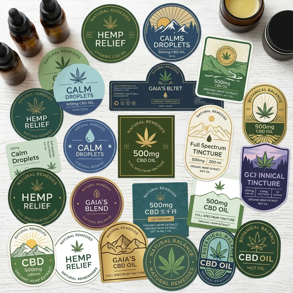 Custom CBD Stickers thumbnail 3