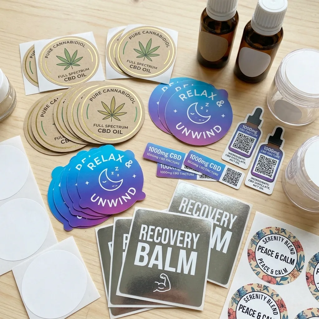 Custom CBD Stickers thumbnail 4