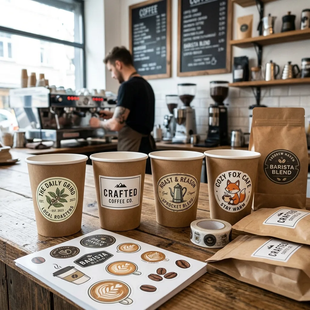 Custom Coffee Stickers thumbnail 3