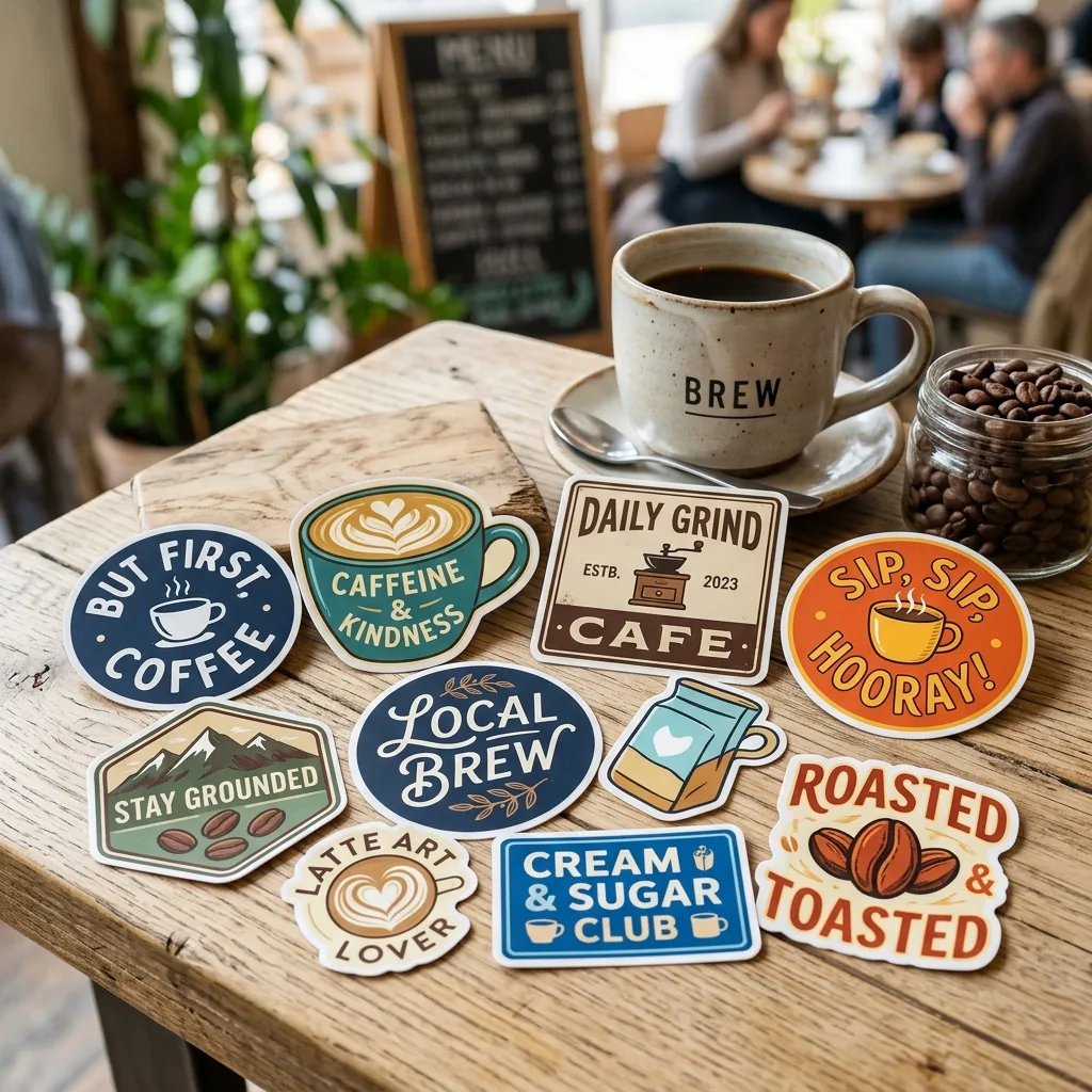 Custom Coffee Stickers