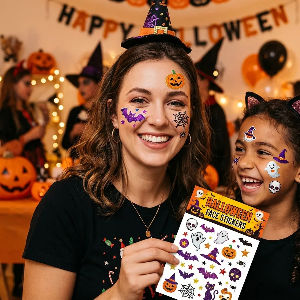 Custom Halloween Face Stickers thumbnail 2