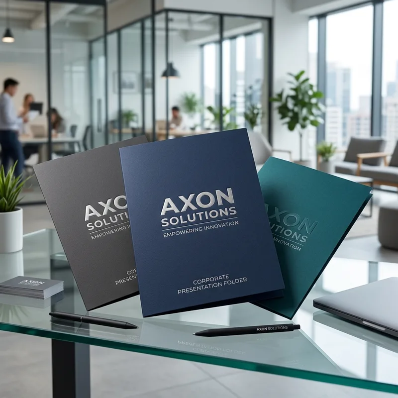 Range of custom folders in different styles and finishes