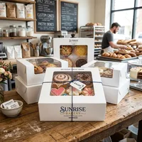 Custom White Bakery Boxes with Window thumbnail 1