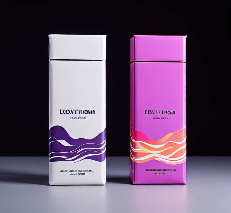What printing options are available for custom lotion packaging?